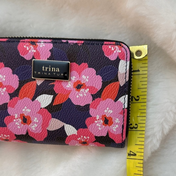 Trina Turk Pink and Purple Floral Wallet - Picture 10 of 12